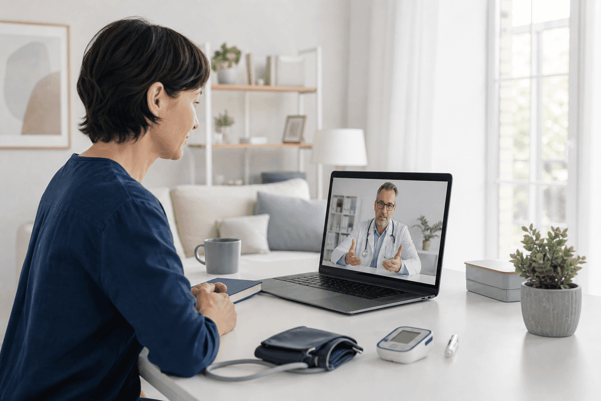 Online consultation with a licensed doctor connected to your health memory